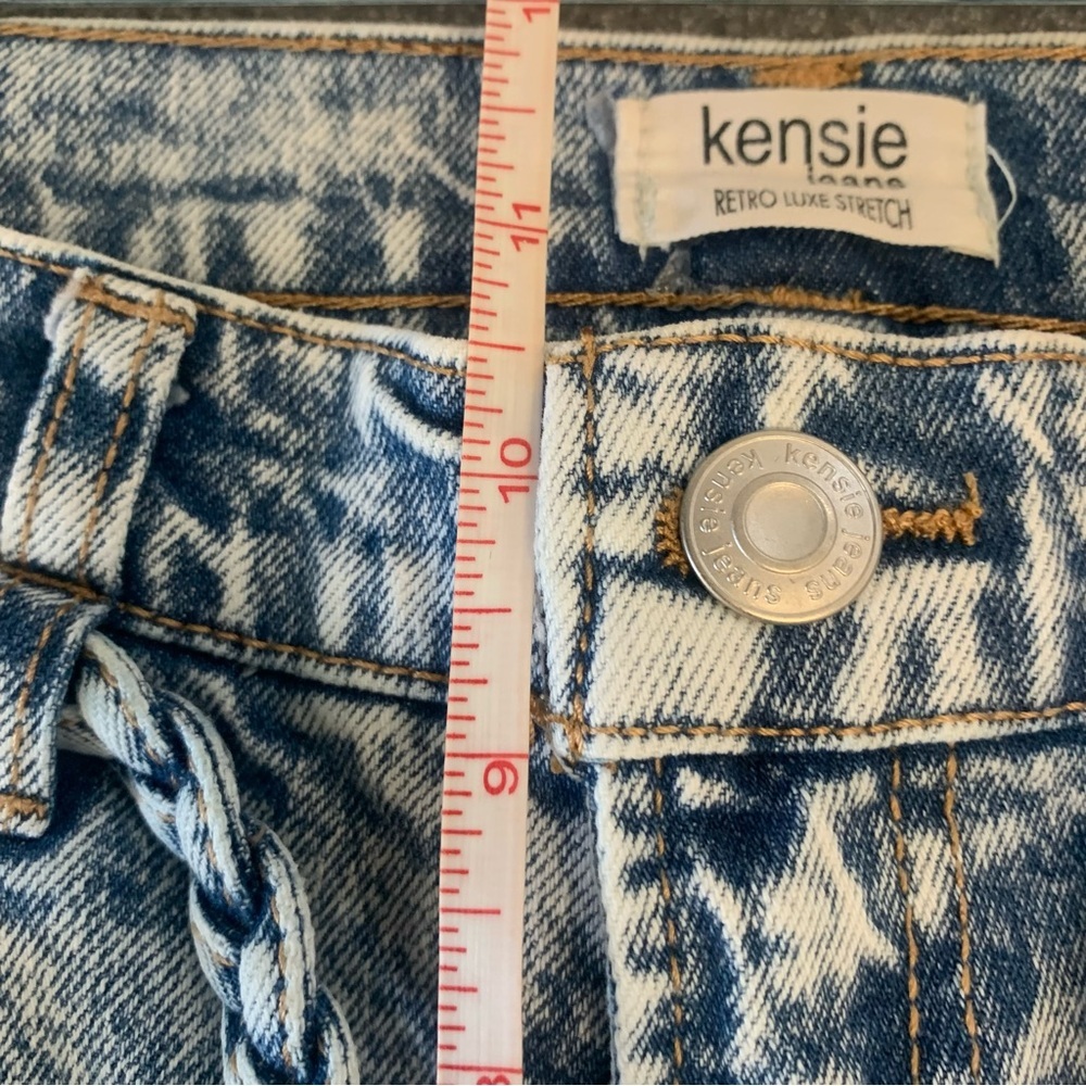 Kensie The Carla High Rise Wide Leg Braided Belt Jeans Women’s Size 0 Festival - Picture 7 of 8